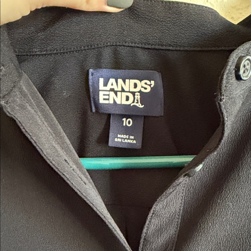 Lands' End Black Women's Blouse - Picture 2 of 3